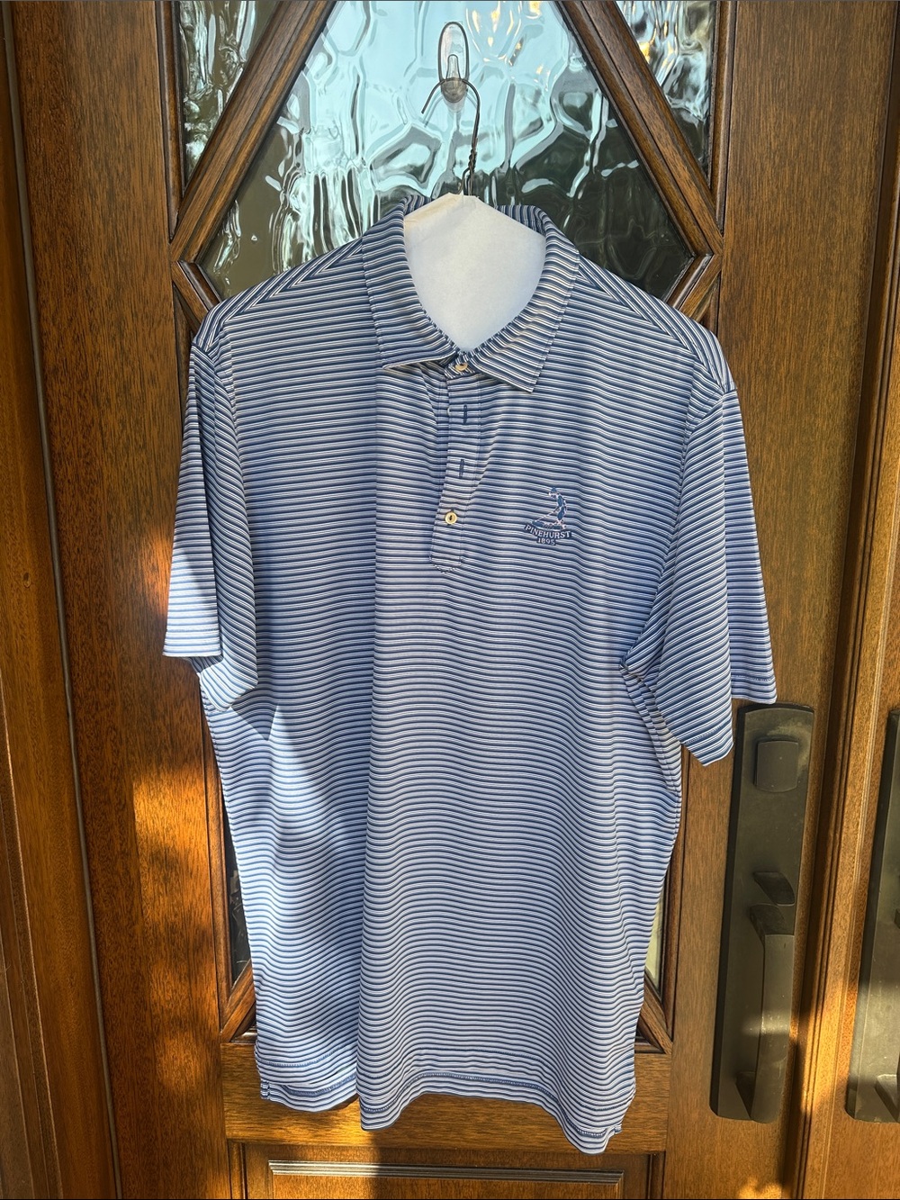 Peter Millar Blue and White Striped Performance Polo Summer Comfort 

Pinehurst